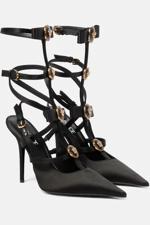 VERSACE Medusa caged satin pumps