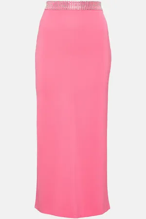 DAVID KOMA Crystal-embellished midi skirt