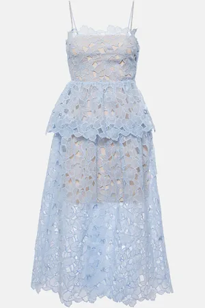Self-Portrait Organza lace midi dress