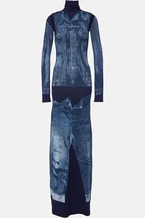 Jean Paul Gaultier Tattoo Collection printed maxi dress