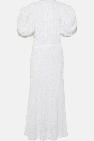 ROTATE Bridal sequined puff-sleeve gown