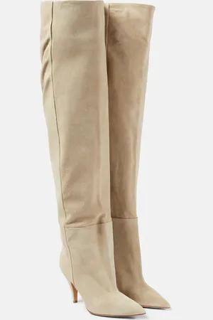 Khaite River suede knee-high boots