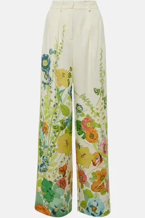 ALÉMAIS Floral high-rise wide-leg pants
