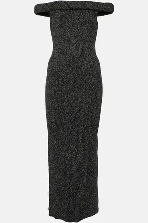 Totême Off-shoulder knit maxi dress