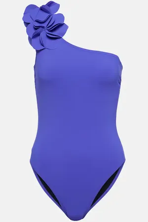 Karla Colletto Tess floral-appliquÃ© swimsuit