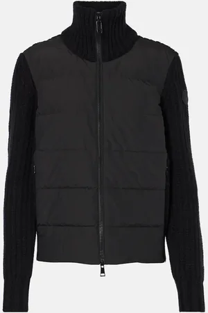 Moncler Wool and cashmere down-paneled cardigan