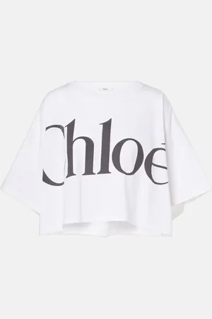 Chloé Logo cropped cotton jersey T-shirt