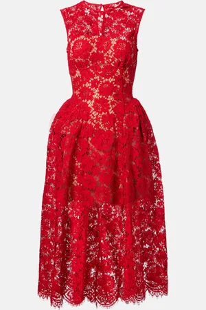 Self-Portrait Floral lace cocktail dress