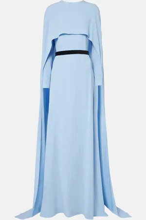 Markarian Natasha satin cape gown