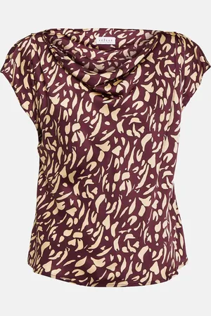 Velvet Devi printed satin top