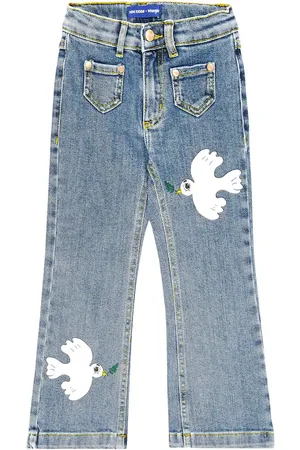 Mini Rodini X Wrangler Peace Dove flared jeans