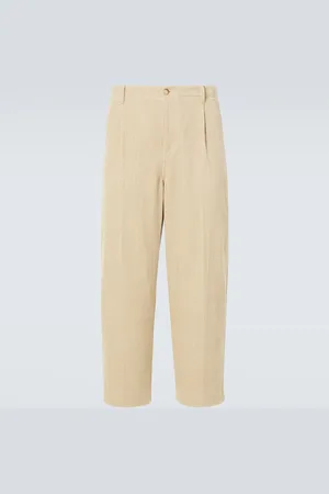 Frame Pleated cotton straight pants