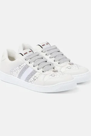 Gucci Screener embellished leather sneakers