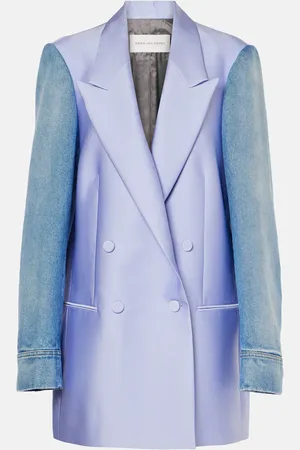 DRIES VAN NOTEN Denim-trimmed blazer