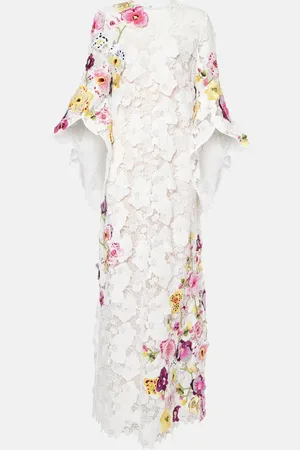 Oscar de la Renta Floral lace kaftan