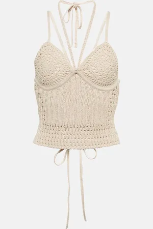 Simkhai Ralia cotton-blend crocheted crop top