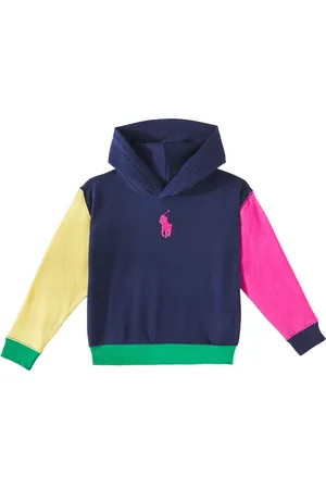 Ralph Lauren Logo colorblocked cotton-blend hoodie