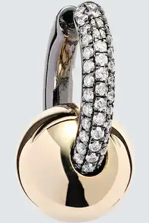 Rainbow K 14kt single earring with diamonds