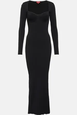 Staud Silhouette ribbed-knit maxi dress