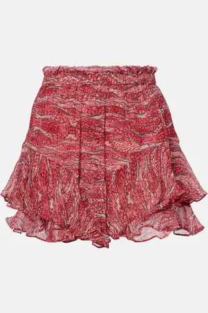 Marant Etoile Sornel ruffled printed shorts