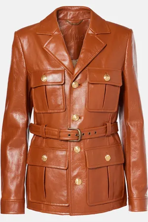 Chloé Belted leather jacket