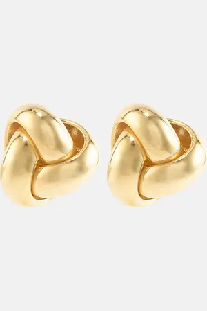 STONE AND STRAND Puffed Knot 14kt earrings