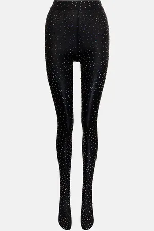 ALEX PERRY Crystal-embellished tights