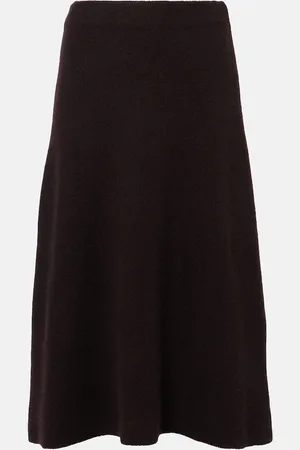 The Row Ivanka cashmere and silk midi skirt