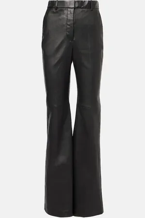 Joseph Tafira mid-rise leather flared pants