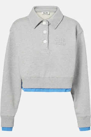 Miu Miu Cropped cotton polo sweater