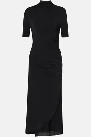 Alaïa Draped asymmetric midi dress