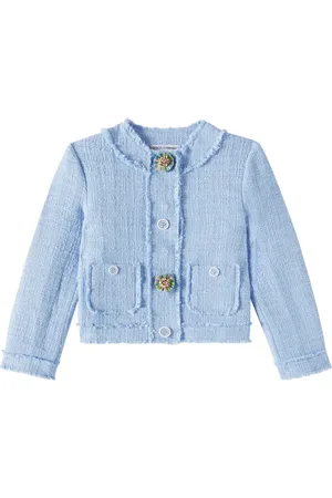 Dolce & Gabbana Embellished tweed cotton-blend jacket