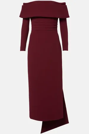EMILIA WICKSTEAD Derika off-shoulder crÃªpe midi dress