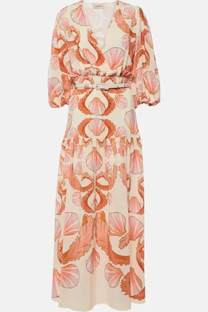 Adriana Degreas Seashell silk maxi dress