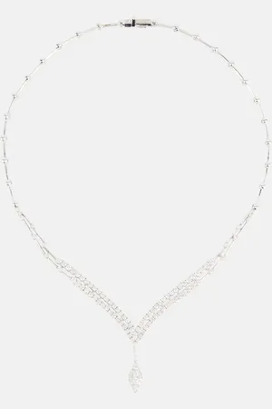 Yeprem Y-Not 18kt white gold necklace with diamonds