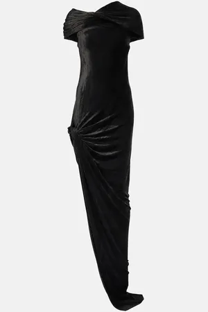 Rick Owens Lola asymmetric velvet gown