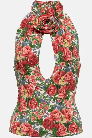 MAGDA BUTRYM Floral halterneck top
