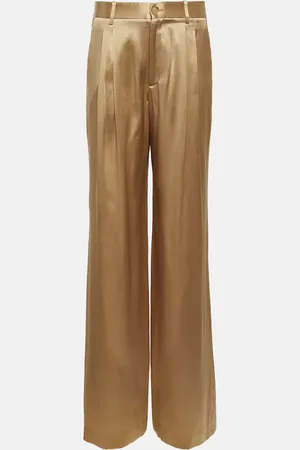 NILI LOTAN Flavie charmeuse wide-leg pants