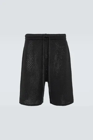 COMMAS Crochet cotton-blend shorts