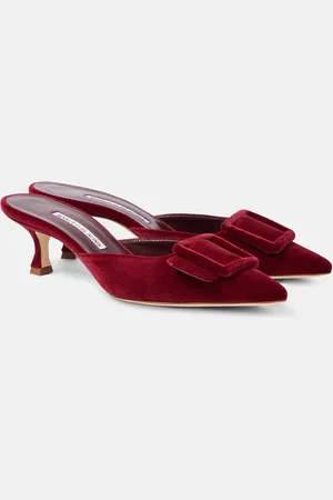 Manolo Blahnik Maysale 50 velvet mules