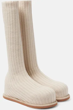Amina Muaddi Veneda 15 knee-high sock boots