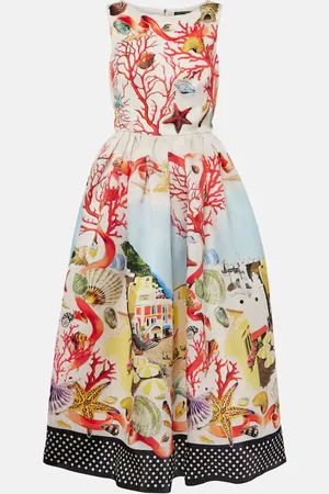 Dolce & Gabbana Capri printed silk midi dress