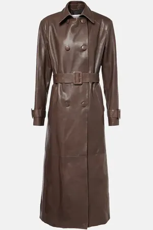 Nour Hammour Tate suede trench coat