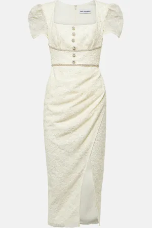 Self-Portrait Bridal lace midi dress