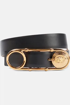 VERSACE Safety Pin leather belt