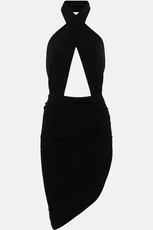 Norma Kamali Halterneck asymmetric minidress