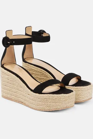Gianvito Rossi Portofino suede espadrille wedges