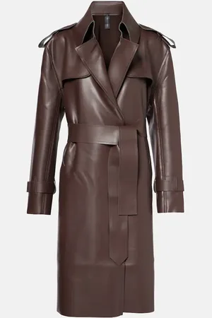 Norma Kamali Faux leather trench coat