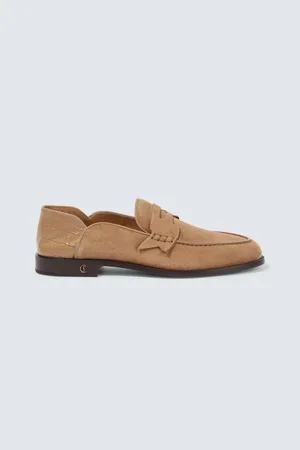 Christian Louboutin Penny No Back suede loafers