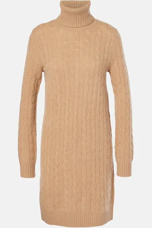 Ralph Lauren Cable-knit wool and cashmere midi dress